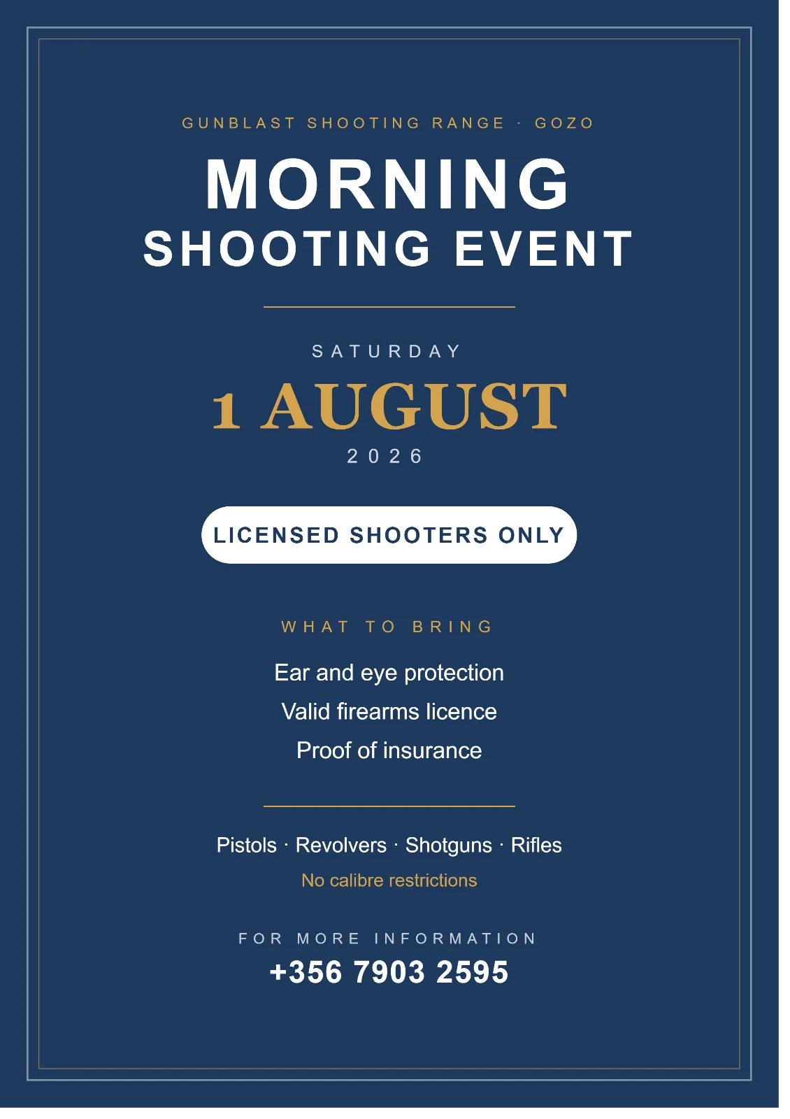 Gunblast morning shoot poster